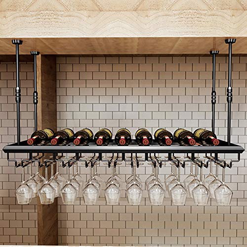 DHSKFUA Hängende Metallweinregal, Eisen Rotweinflaschenregal/Hänge Weinbecher, verstellbare Höhe des Auslegers 30-60 cm Hausdekoration, 100x30 cm Progress DHSKFUA Hängende Metallweinregal, Eisen Rotweinflaschenregal/Hänge Weinbecher, verstellbare Höhe des Auslegers 30-60 cm Hausdekoration, 100x30 cm Progress von DHSKFUA