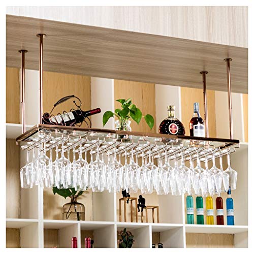 DHSKFUA Hängende Weinregal Rack Weinglashalter Wand hängen verkehrt herum unten Progress von DHSKFUA