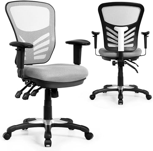 DHSKFUA Home Office Schreibtischstuhl, Mesh Office Chair, Height Pastable Dreh Computer Desk Chair, Ergonomic Mid-Back Rolling Conference Executive Task Vorsitz Progress von DHSKFUA