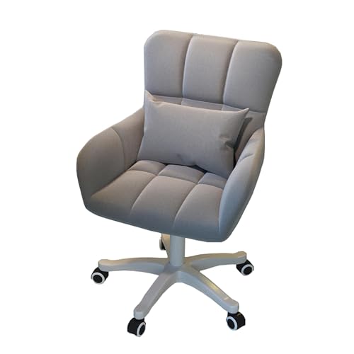 DHSKFUA Home Office Schreibtischstuhl, Velvet 360 ° Dreher Ergonomischer Stuhl mit Rädern und Lendengestützung, Verstellbarer Heiger -Computer -Sessel, einfach zu montieren Progress von DHSKFUA