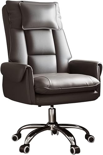 DHSKFUA WCH Gaming-Stuhl, Büro-Schreibtischstühle, Computerstuhl, hohe Rückenlehne, für Wohnzimmer, Drehstuhl, Heimbüro, Schreibtischstühle (Größe: Einheitsgröße, Farbe: Grau a) Fortschritt von DHSKFUA