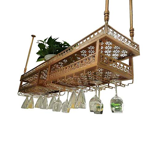 DHSKFUA Wandlagerregale, Regalwaren Racks Weinregal Hanging Weinbecher Rack European Bar verkehrt herum Rotweinbecher Rack, 120 & Times; 32 cm, 120 × 32 cm Progress von DHSKFUA