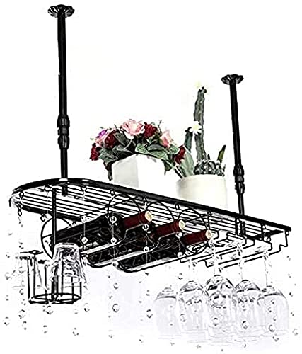 DHSKFUA Weinregal Decken Decken Weinregal Bar Restaurant Weinglas Rack Haus rot Progress von DHSKFUA