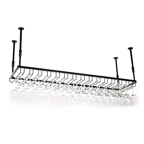 DHSKFUA Weinregal Weinregal Glas Weinglas Rahmen hängen rot verstellbare Metallendecke Hocher Tassenhalter Hanging Cup Holder Bar Display Tisch Rack S (Größe: 120 cm) Progress von DHSKFUA