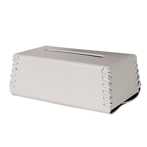 PU Leder Taschentücher Box taschentuchbox Tissue Box taschentuchspender kosmetiktuchbox mit Webkanten Stylische Aufbewahrung für Vielseitige für Zuhause und Büro(Mousse Grau) von DHSUN