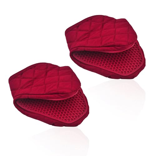Ofenhandschuhe Hitzebeständig, Küche Ofenhandschuhe Silikon Backofenhandschuhe Hitzebeständig rutschfeste Topflappen Handschuh Baumwolle Aufhängen Backofen Kochhandschuhe von DHSWNNG