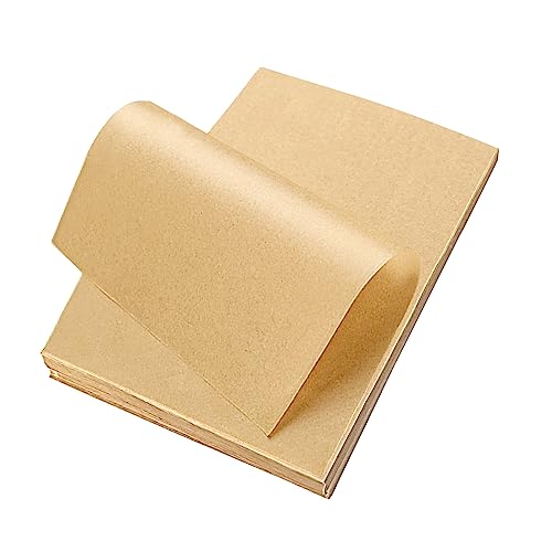 Pergamentpapier, 100 Baltt Backpapier Zuschnitte Antihaftbeschichtet Pergament Backpapier Ungebleichtem zum Backen Wachspapier für Lebensmittel Butter Käse von DHSWNNG