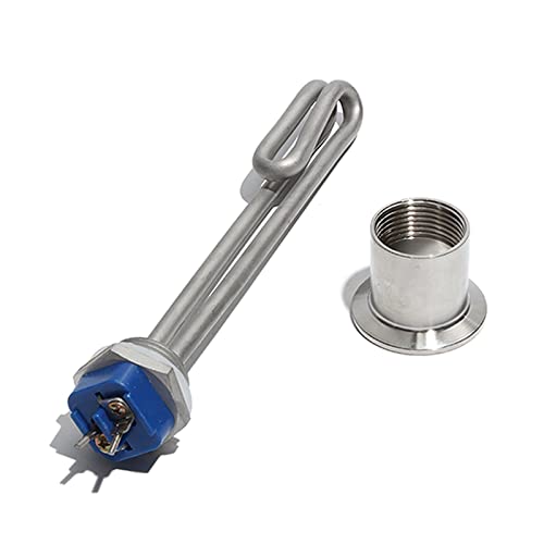DHVIJA 1-Zoll-BSP/NPT-Heizelement mit Zubehör 220~240V Einschraub-Tauchwasserbereiter for Warmwasserboiler 304SUS 1KW/2KW/3KW Joyous (Size : C-1 Inch NPT 220-240V, Color : 3KW 230mm) von DHVIJA