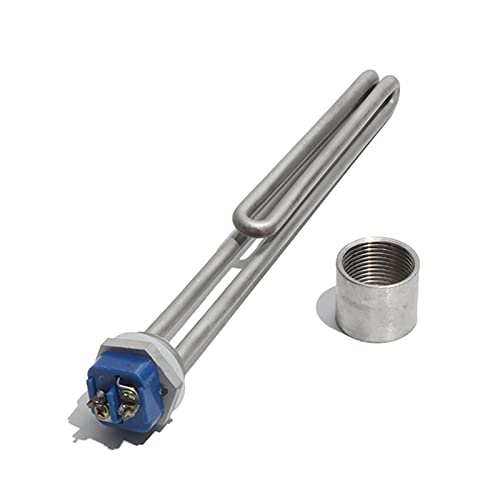 DHVIJA 1 Zoll NPT/DN25 Gewinde Tauchwasserheizer Rohr 304SUS Heizelement mit Zubehör 120V/220~240V/380V 4.5KW/5.5KW/6.5KW Joyous (Color : C, Size : 1 Inch NPT 120V-5.5KW 320mm) von DHVIJA