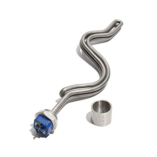 DHVIJA 1 Zoll NPT 304SUS Tauchwassererhitzer for Homebrew und Destilliergeräte 240V 4.5/5.5/6.5KW Heizelement mit Zubehör Joyous (Color : B-1 Inch NPT 240V, Size : 5.5KW 350mm) von DHVIJA