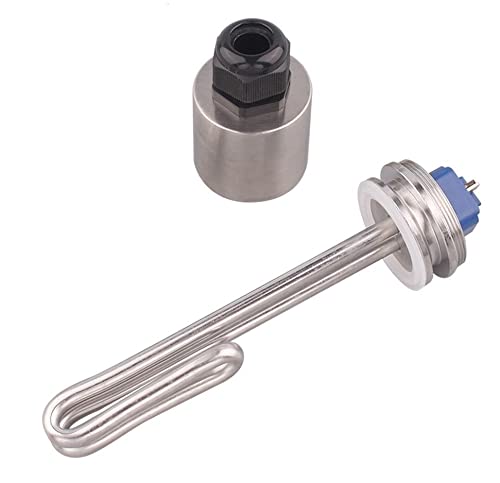 DHVIJA 1.5inch (50,5 Mm) TRI-Klammer Tauchheizkörper Heizelement Zum Braugerät 12 0V 1.5kw. Mit Edelstahlkappe Joyous(Heater only) von DHVIJA