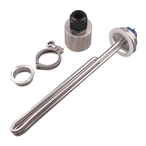 DHVIJA 2inch Tri-Clamp Elektrisches Heizelement Passend Für Das Führen In Flüssiger SUS304 OD64mm 240v 2.5KW/3.5KW/4.5KW/5.5KW Joyous(SUS304 Cap Set,240V-5.5KW 360mm) von DHVIJA