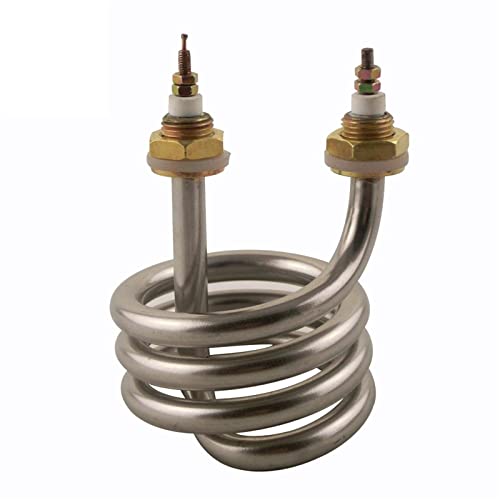 DHVIJA Spiral-Edelstahl-Tauchsieder Kupferkopf Heizelement for destilliertes Wasser 80 mm Rohrhöhe 220 V 380 V 2500 W 3000 W 4500 W Joyous (Color : 4500W, Size : 110V) von DHVIJA