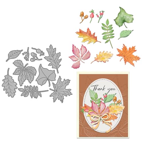 Blatt-Stanzformen für Kartenherstellung, Metall-Stanzformen-Sets für DIY, handgemachtes Scrapbooking, Papierbasteln, Festivals, Album, Party, Hochzeit, dekoratives Zubehör Blatt-Stanzformen für Kartenherstellung, Metall-Stanzformen-Sets für DIY, handgemachtes Scrapbooking, Papierbasteln, Festivals, Album, Party, Hochzeit, dekoratives Zubehör von DHVTESN