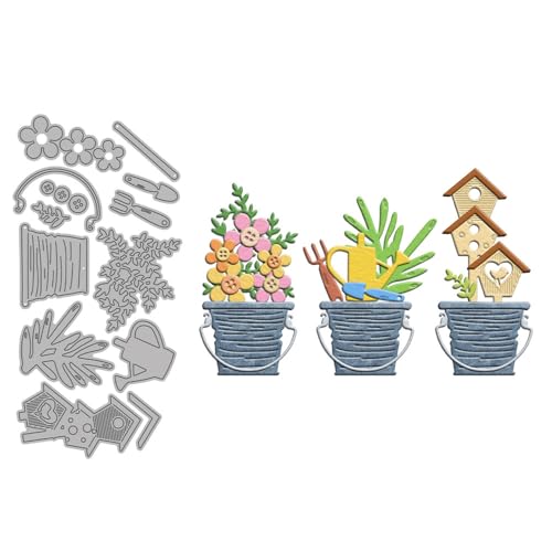 Blumentöpfe Stanzformen für Kartenherstellung, Gartenwerkzeuge, Metall-Stanzformen Sets für DIY, handgemachtes Scrapbooking, Papierbasteln, Festivals, Album, Party, Hochzeit, dekoratives Zubehör Blumentöpfe Stanzformen für Kartenherstellung, Gartenwerkzeuge, Metall-Stanzformen Sets für DIY, handgemachtes Scrapbooking, Papierbasteln, Festivals, Album, Party, Hochzeit, dekoratives Zubehör von DHVTESN