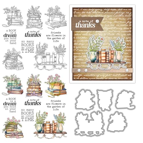 Buchstempel und Stanzformen für Kartenherstellung, Blumen, transparentes Silikon, klarer Stempel und Metall-Stanzformen, Sets für DIY, Scrapbooking, Papierbasteln, Siegel, dekoratives Zubehör Buchstempel und Stanzformen für Kartenherstellung, Blumen, transparentes Silikon, klarer Stempel und Metall-Stanzformen, Sets für DIY, Scrapbooking, Papierbasteln, Siegel, dekoratives Zubehör von DHVTESN