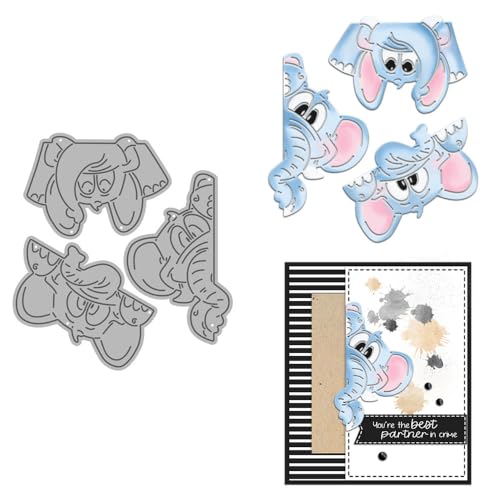 Elefanten-Stanzformen für Kartenherstellung, Tier-Metall-Stanzformen-Sets für DIY, handgemachtes Scrapbooking, Papierbasteln, Festivals, Album, Party, Hochzeit, dekoratives Zubehör Elefanten-Stanzformen für Kartenherstellung, Tier-Metall-Stanzformen-Sets für DIY, handgemachtes Scrapbooking, Papierbasteln, Festivals, Album, Party, Hochzeit, dekoratives Zubehör von DHVTESN