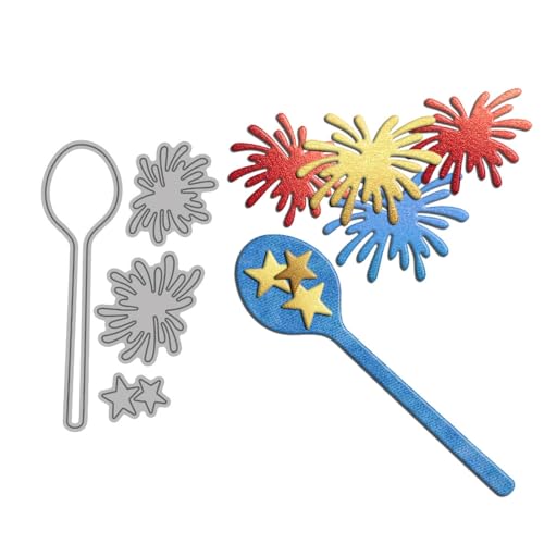 Feuerwerk-Stanzformen für Kartenherstellung, Löffel, Metall-Stanzformen, Sets für DIY, handgemachtes Scrapbooking, Papierbasteln, Festivals, Album, Party, Hochzeit, dekoratives Zubehör Feuerwerk-Stanzformen für Kartenherstellung, Löffel, Metall-Stanzformen, Sets für DIY, handgemachtes Scrapbooking, Papierbasteln, Festivals, Album, Party, Hochzeit, dekoratives Zubehör von DHVTESN