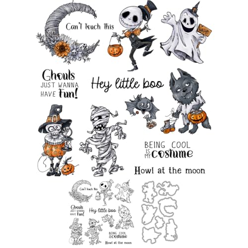 Halloween Mummy Stamps and Stanzformen für Kartenherstellung Vogelscheuche Kürbis Transparent Silikon Clear Stempel und Metall Stanzformen Sets für DIY Scrapbooking Papier Basteln Siegel Dekorative Halloween Mummy Stamps and Stanzformen für Kartenherstellung Vogelscheuche Kürbis Transparent Silikon Clear Stempel und Metall Stanzformen Sets für DIY Scrapbooking Papier Basteln Siegel Dekorative von DHVTESN