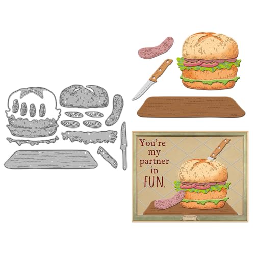 Hamburger-Stanzformen für Kartenherstellung, Schneidebrett-Ausstechformen, Sets für DIY, handgemachtes Scrapbooking, Papierbasteln, Festivals, Album, Party, Hochzeit, dekoratives Zubehör Hamburger-Stanzformen für Kartenherstellung, Schneidebrett-Ausstechformen, Sets für DIY, handgemachtes Scrapbooking, Papierbasteln, Festivals, Album, Party, Hochzeit, dekoratives Zubehör von DHVTESN