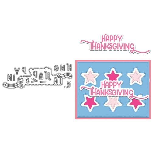 Happy Thanksgiving Shadow Stanzformen für Kartenherstellung, Metall-Stanzformen Sets für DIY handgemachtes Scrapbooking, Papierbasteln, Festivals, Album, Party, Hochzeit, dekoratives Zubehör Happy Thanksgiving Shadow Stanzformen für Kartenherstellung, Metall-Stanzformen Sets für DIY handgemachtes Scrapbooking, Papierbasteln, Festivals, Album, Party, Hochzeit, dekoratives Zubehör von DHVTESN