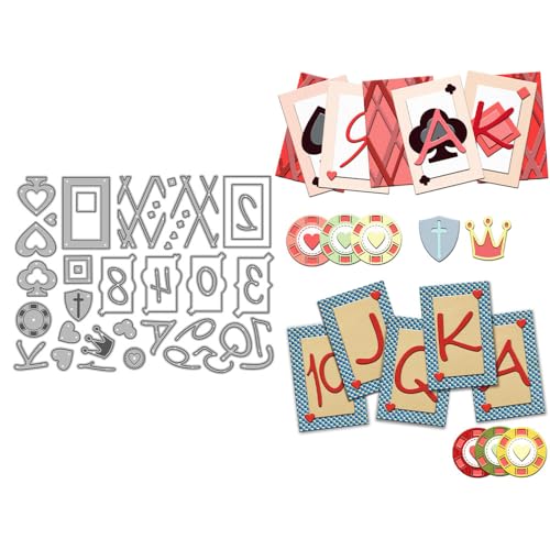 Kombinations-Poker-Stanzformen für Kartenherstellung, Metall-Stanzformen-Sets für DIY, handgemachtes Scrapbooking, Papierbasteln, Festivals, Album, Party, Hochzeit, dekoratives Zubehör Kombinations-Poker-Stanzformen für Kartenherstellung, Metall-Stanzformen-Sets für DIY, handgemachtes Scrapbooking, Papierbasteln, Festivals, Album, Party, Hochzeit, dekoratives Zubehör von DHVTESN