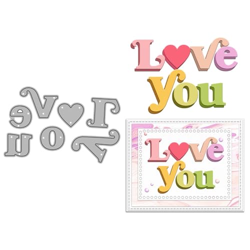Love You Stanzformen für Kartenherstellung, Metall-Stanzformen-Sets für DIY, handgemachtes Scrapbooking, Papierbasteln, Festivals, Album, Party, Hochzeit, dekoratives Zubehör Love You Stanzformen für Kartenherstellung, Metall-Stanzformen-Sets für DIY, handgemachtes Scrapbooking, Papierbasteln, Festivals, Album, Party, Hochzeit, dekoratives Zubehör von DHVTESN