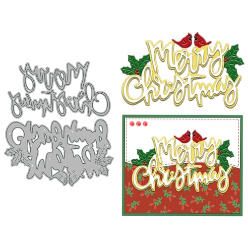 Merry Christmas Shadow Stanzformen für Kartenherstellung, Metall-Stanzformen Sets für DIY handgemachtes Scrapbooking, Papierbasteln, Festivals, Album, Party, Hochzeit, dekoratives Zubehör Merry Christmas Shadow Stanzformen für Kartenherstellung, Metall-Stanzformen Sets für DIY handgemachtes Scrapbooking, Papierbasteln, Festivals, Album, Party, Hochzeit, dekoratives Zubehör von DHVTESN