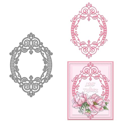 Ovale Blumen-Spitzen-Stanzformen für Kartenherstellung, Rahmen, Metall-Stanzformen, Sets für DIY, handgemachtes Scrapbooking, Papierbasteln, Festivals, Album, Party, Hochzeit, dekoratives Zubehör Ovale Blumen-Spitzen-Stanzformen für Kartenherstellung, Rahmen, Metall-Stanzformen, Sets für DIY, handgemachtes Scrapbooking, Papierbasteln, Festivals, Album, Party, Hochzeit, dekoratives Zubehör von DHVTESN