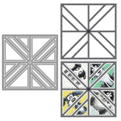 Quadratische Hintergrund-Stanzformen für Kartenherstellung, unregelmäßige Bordüre, Metall-Stanzformen Sets für DIY, handgemachtes Scrapbooking, Papierbasteln, Festivals, Album, Party, Hochzeit Quadratische Hintergrund-Stanzformen für Kartenherstellung, unregelmäßige Bordüre, Metall-Stanzformen Sets für DIY, handgemachtes Scrapbooking, Papierbasteln, Festivals, Album, Party, Hochzeit von DHVTESN