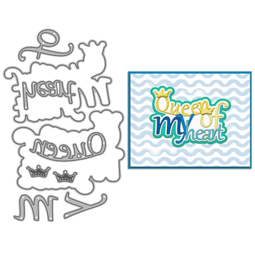 Queen of My Heart Shadow Stanzformen für Kartenherstellung, Metall-Stanzformen Sets für DIY handgemachtes Scrapbooking, Papierbasteln, Festivals, Album, Party, Hochzeit, dekoratives Zubehör Queen of My Heart Shadow Stanzformen für Kartenherstellung, Metall-Stanzformen Sets für DIY handgemachtes Scrapbooking, Papierbasteln, Festivals, Album, Party, Hochzeit, dekoratives Zubehör von DHVTESN