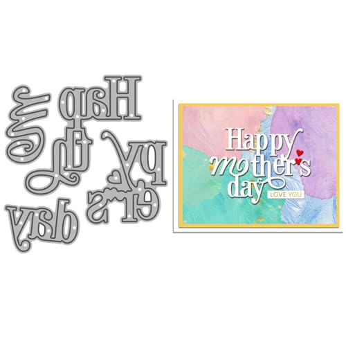 Stanzformen "Happy Mother's Day" für Kartenherstellung, Metall-Stanzformen-Sets für DIY, handgemachtes Scrapbooking, Papierbasteln, Festivals, Album, Party, Hochzeit, dekoratives Zubehör Stanzformen "Happy Mother's Day" für Kartenherstellung, Metall-Stanzformen-Sets für DIY, handgemachtes Scrapbooking, Papierbasteln, Festivals, Album, Party, Hochzeit, dekoratives Zubehör von DHVTESN