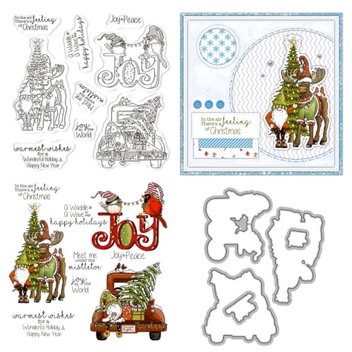 Stempel und Stanzformen für Kartenherstellung, Weihnachtsbaum, Auto, transparent, Silikon, transparent, Stempel und Metall-Stanzformen, Sets für DIY, Scrapbooking, Papierbasteln, Siegel, dekoratives Stempel und Stanzformen für Kartenherstellung, Weihnachtsbaum, Auto, transparent, Silikon, transparent, Stempel und Metall-Stanzformen, Sets für DIY, Scrapbooking, Papierbasteln, Siegel, dekoratives von DHVTESN
