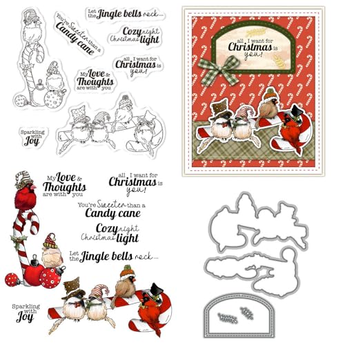 Weihnachts-Stempel und Stanzformen für die Kartenherstellung, Weihnachtsmann, Vogel, transparenter Silikon-Stempel und Metall-Stanzformen, Sets für DIY, Scrapbooking, Papierbasteln, Siegel Weihnachts-Stempel und Stanzformen für die Kartenherstellung, Weihnachtsmann, Vogel, transparenter Silikon-Stempel und Metall-Stanzformen, Sets für DIY, Scrapbooking, Papierbasteln, Siegel von DHVTESN
