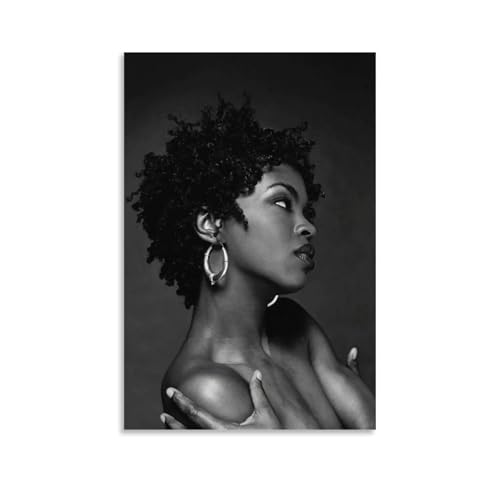 DHWDPO Lauryn Poster Hill schwarz-weiß, Vintage-Poster, Leinwand, Wandkunst, Dekor, Gemälde für Zuhause, Wohnzimmer, Schlafzimmer, 40 x 60 cm, ungerahmter Stil von DHWDPO