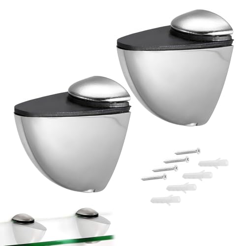 DHWEKU 2 Stück Glasregal Halterung Perfekt Geeignet als Duschregal Badablage für Bad,Küchen,glasregal badezimmer,wandregal glas,wandregal glas,glasregal halterung DHWEKU 2 Stück Glasregal Halterung Perfekt Geeignet als Duschregal Badablage für Bad,Küchen,glasregal badezimmer,wandregal glas,wandregal glas,glasregal halterung von DHWEKU