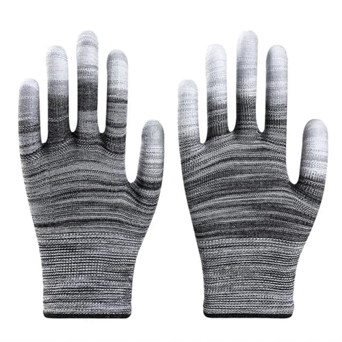 Arbeitshandschuhe für Gartenbau 3 Paar rutschfeste Arbeitshandschuhe for den Haushalt, atmungsaktive Gartenhandschuhe for Damen for Mechaniker und Bauarbeiter(Red) von DHYUACN