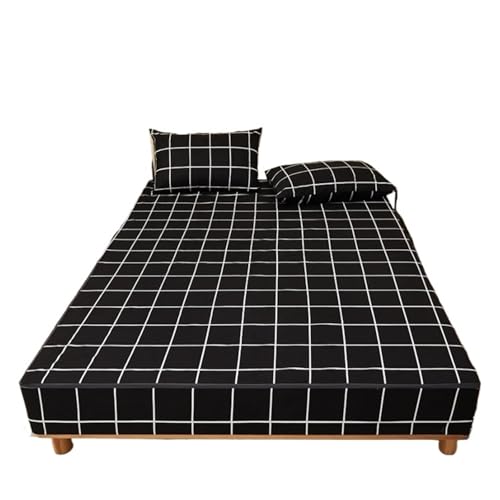 Matratzenschoner Wasserdichter Matratzenbezug, Spannbettlaken, staubdichter Matratzenschoner, sechsseitig, All-Inclusive, mit Reißverschluss, Bettbezug(Color 1,Only 2pcs Pillowcase) von DHYUACN