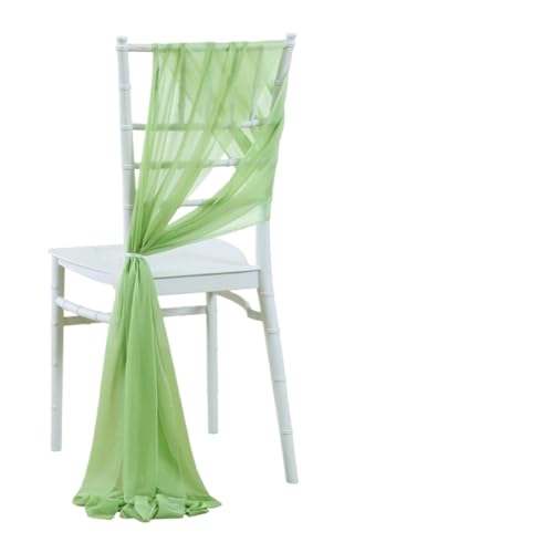 Stuhlschleife 10/50PCS Chiffon Stuhl Schärpen Hochzeit Dekoration 17x250cm for Gang Dekorationen Party Bankett event(Sage green,50pcs) von DHYUACN