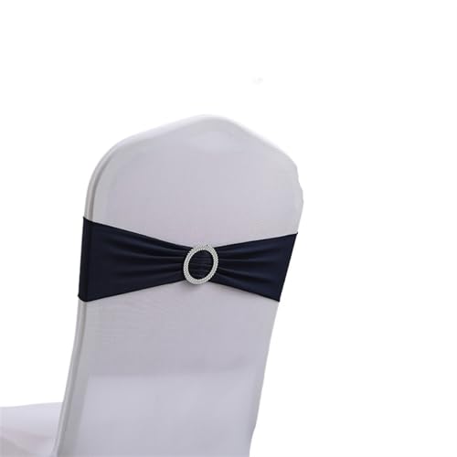 Stuhlschleife 10 teile/satz Band Bowknot Hotel Multifunktionen Einfarbig Esszimmer Stuhl Schärpen Hochzeit Bankett Party Dekorationen Hote Wohnkultur(Dark blue) von DHYUACN