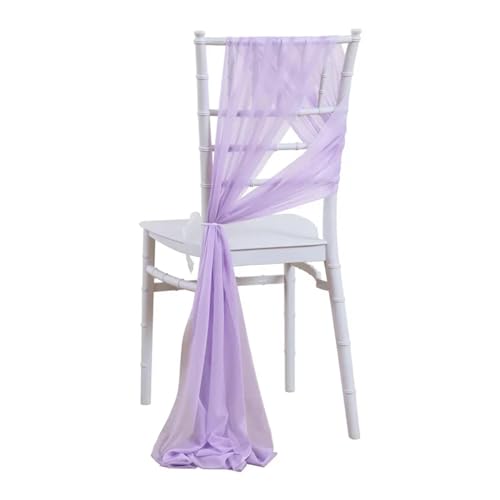 Stuhlschleife Wie Chiffon-Stuhlschärpen, Hochzeitsstuhl-Dekoration for Gangdekorationen, Party-Bankett-Event(Light purple,50pcs) von DHYUACN