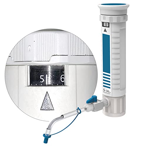 DHsdlpLU Digitaler Flaschenspender, Hohe TemperaturbestäNdigkeit/SäUre- Und LaugenbestäNdigkeit, Mit Reagenzflasche/Schraubadapter,0.5-2.5ML von DHsdlpLU