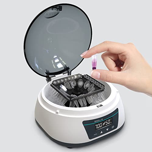 DHsdlpLU Mini-LCD-Digital-Laborzentrifuge mit Filtration und Spannungsregelung für reibungslose und präzise Trennung (AC100-240 V / DC24 V) für die Probentrennung,MC-7pro von DHsdlpLU