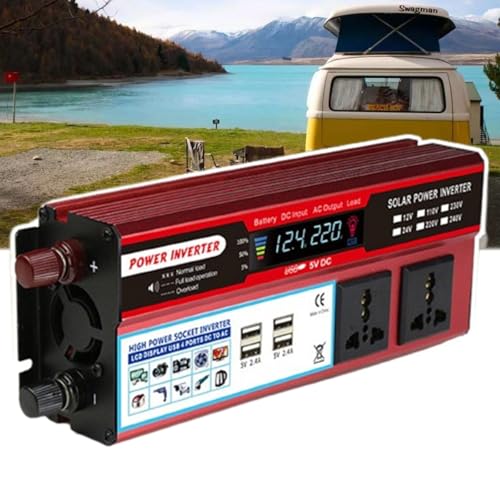 DHsdlpLU Wechselrichter 2000 W, 3-in-1-Autoladegerät Mit Zigarettenanzünder Und LCD-Display Für Auto/Wohnwagen/Camping/Boot,24V-110V DHsdlpLU Wechselrichter 2000 W, 3-in-1-Autoladegerät Mit Zigarettenanzünder Und LCD-Display Für Auto/Wohnwagen/Camping/Boot,24V-110V von DHsdlpLU