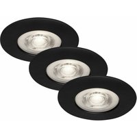 Led Einbauleuchte Kulana 3er Set schwarz-matt ø 9 cm 4,9 w warmweiß Einbauleuchte - Di-ka von DI-KA