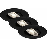 Led Einbauleuchte Kulana 3er Set schwarz-matt ø 9 cm 4,9 w warmweiß Einbauleuchte - Di-ka von DI-KA