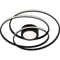 Briloner - Di-Ka led Deckenleuchte Frame Curl ø 56 cm schwarz, mit Mittellicht Deckenleuchte von Briloner