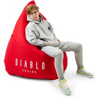 Diablo Chairs - Diablo Gaming Sitzsack xxl Sitzsack mit Füllung Gaming Sessel Kindersitzsack Beanbag eps Perlen Polyester 110 cm x 100 cm (Rot) von DIABLO CHAIRS