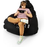 Diablo Gaming Sitzsack xxl Sitzsack mit Füllung Gaming Sessel Kindersitzsack Beanbag eps Perlen Polyester 110 cm x 100 cm (Schwarz) von DIABLO CHAIRS