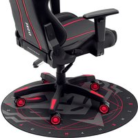 Diablo Chairs - Gaming Bodenschutzmatte Bürostuhl Stuhl Unterlage Stoff Gummi rutschfest Kratzfest ø 100 cm (Black) von DIABLO CHAIRS